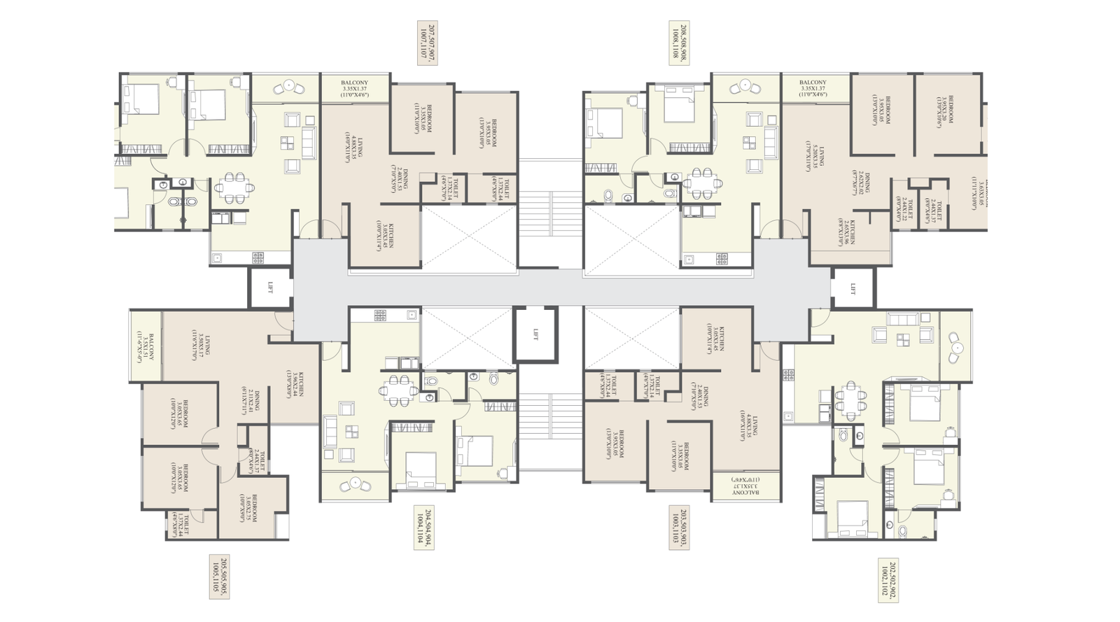 Unique-Youtopia-A5-wing-typical-floor-plan