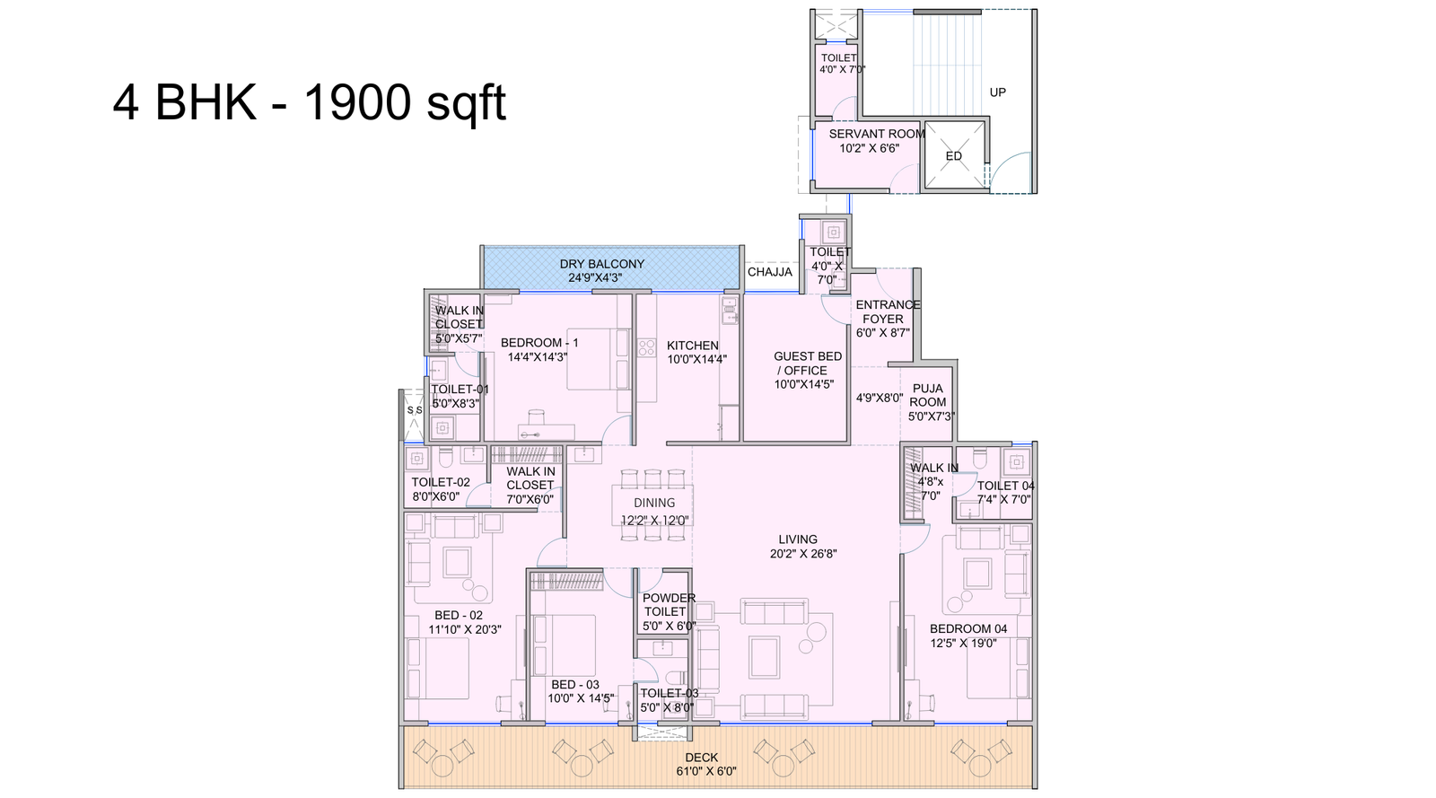 Unique-Youtopia-floor-plan-Wing-A-B-4-BHK-1900-sqft